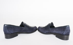 Evaluna Leather Loafers - Dark Blue - 35 ( Fit UK 2.5 NARROW )