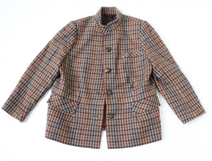 Brown Checked Wool Vintage Jacket - Couture Harzenmoser - M / UK 12