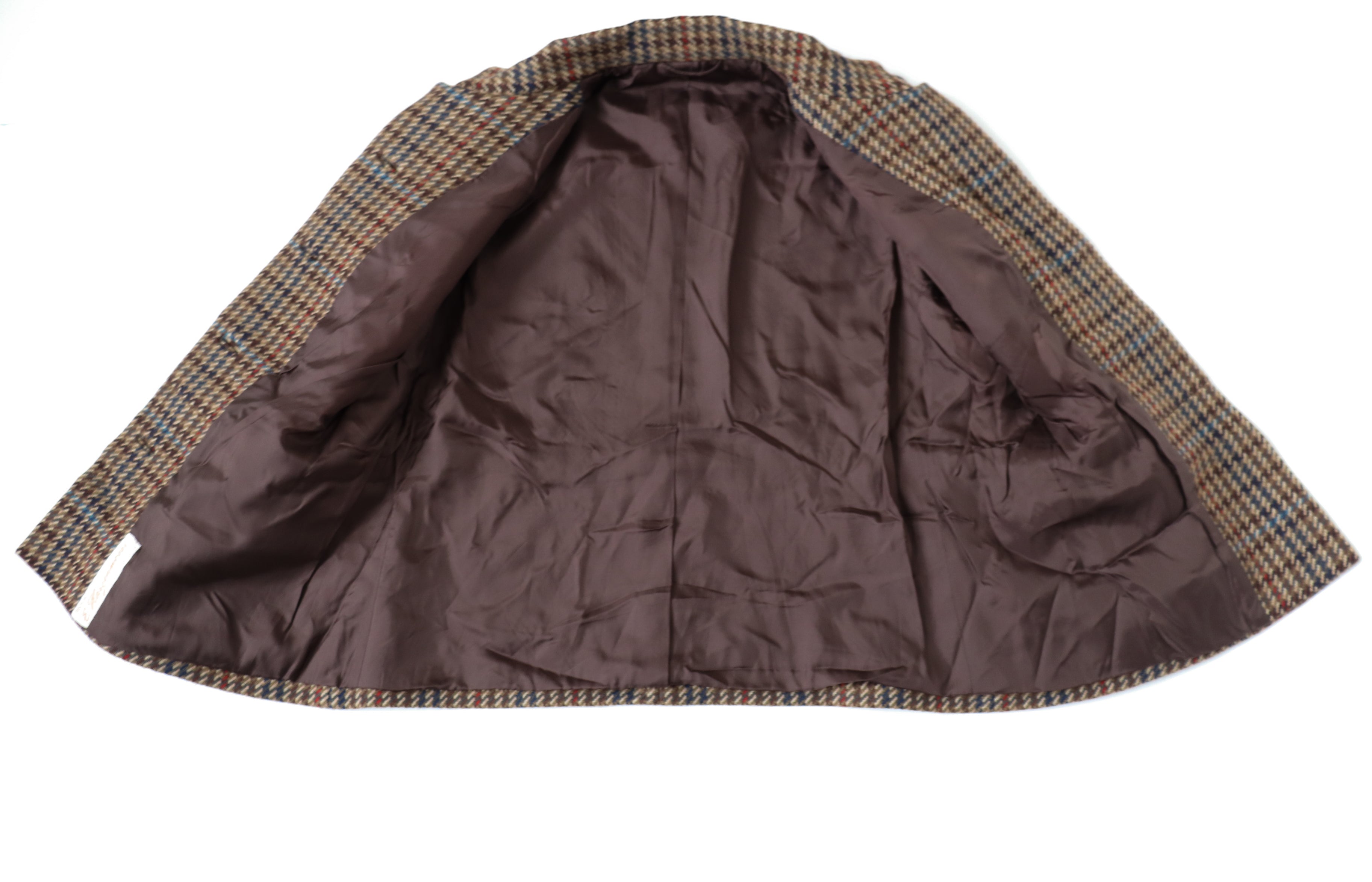 Brown Checked Wool Vintage Jacket - Couture Harzenmoser - M / UK 12