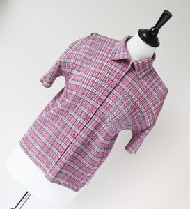 Issey Miyake Pleats Please Top - Short Sleeve Shirt - Pink - JPN 3  ( Fit M / UK 12 )