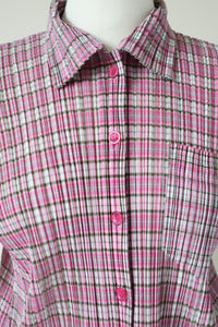 Issey Miyake Pleats Please Top - Short Sleeve Shirt - Pink - JPN 3  ( Fit M / UK 12 )