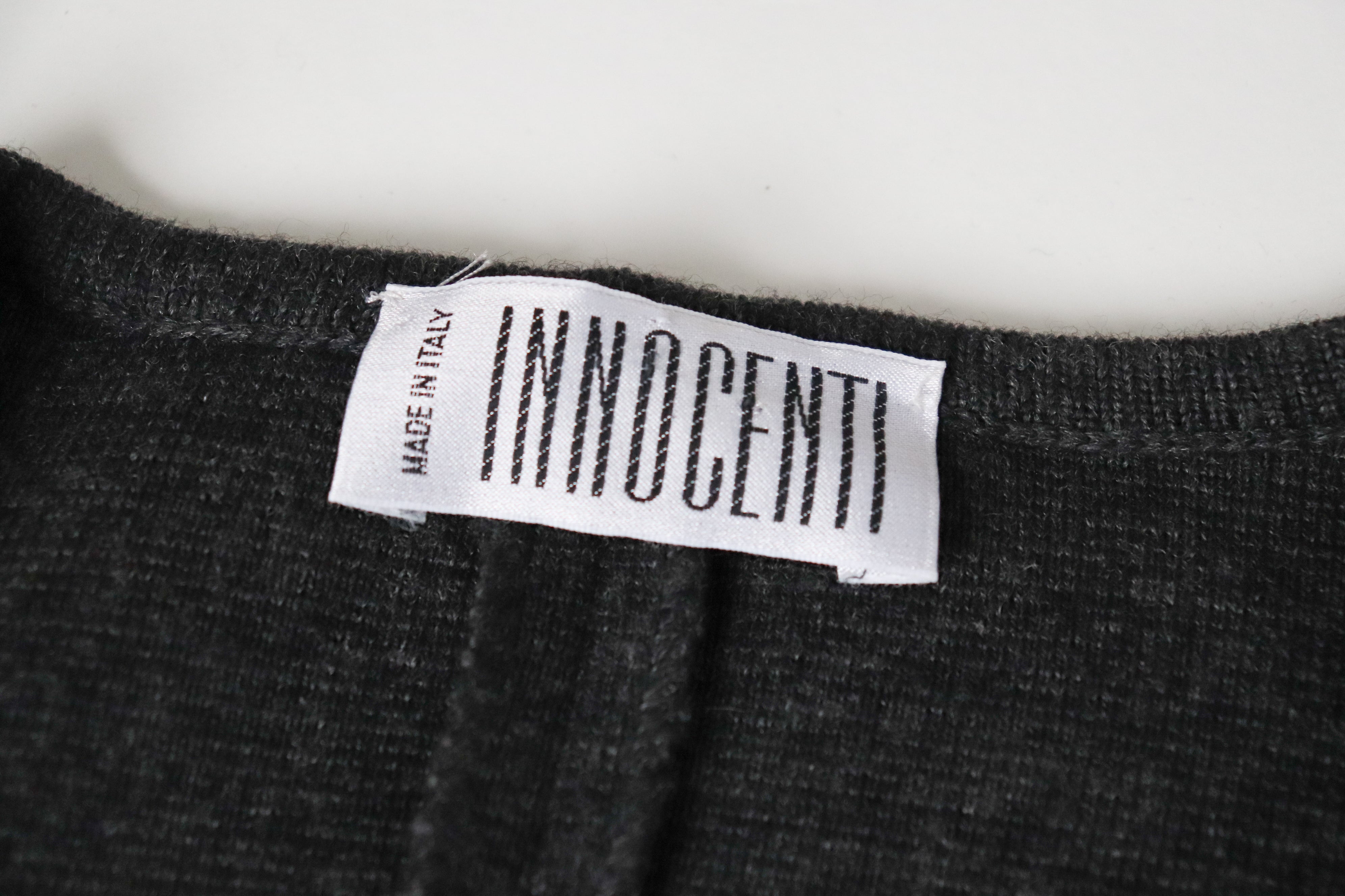 Knitted Dress / Coatigan - Grey 100% Wool - Vintage - M  / UK 12