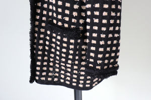 Knitted Boucle Cardigan Jacket - Black / Pink - Label 16 -  Fit L /  UK 14