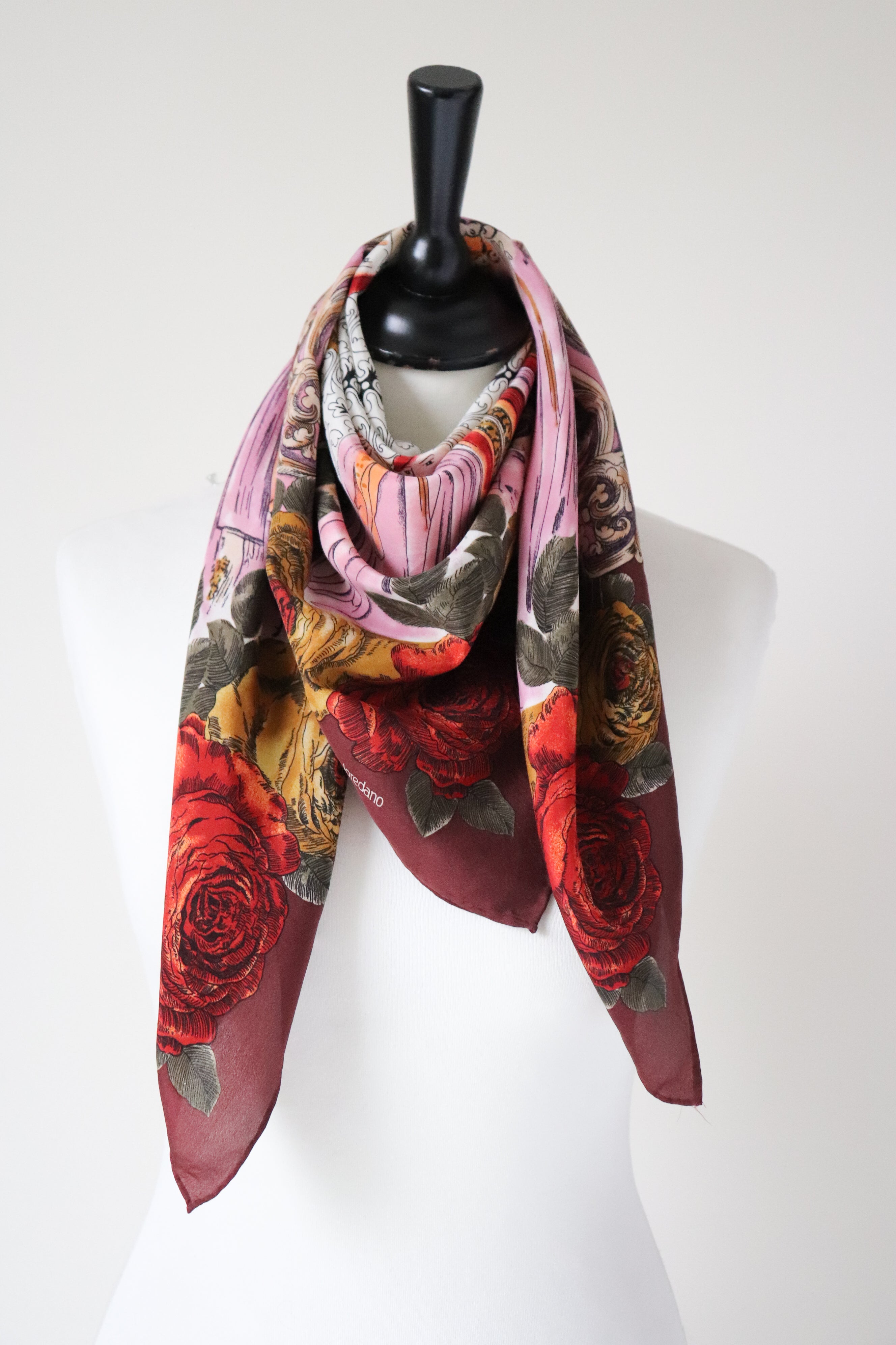 Loredano Tudor Costume / Fashion Vintage Silk Scarf - Large