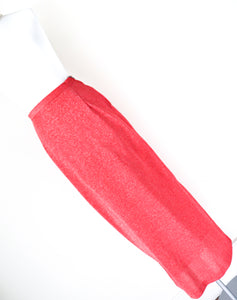 Lurex Straight Maxi Skirt - Disco - Vintage 1970s - Red - XS / S - UK 8  / 10