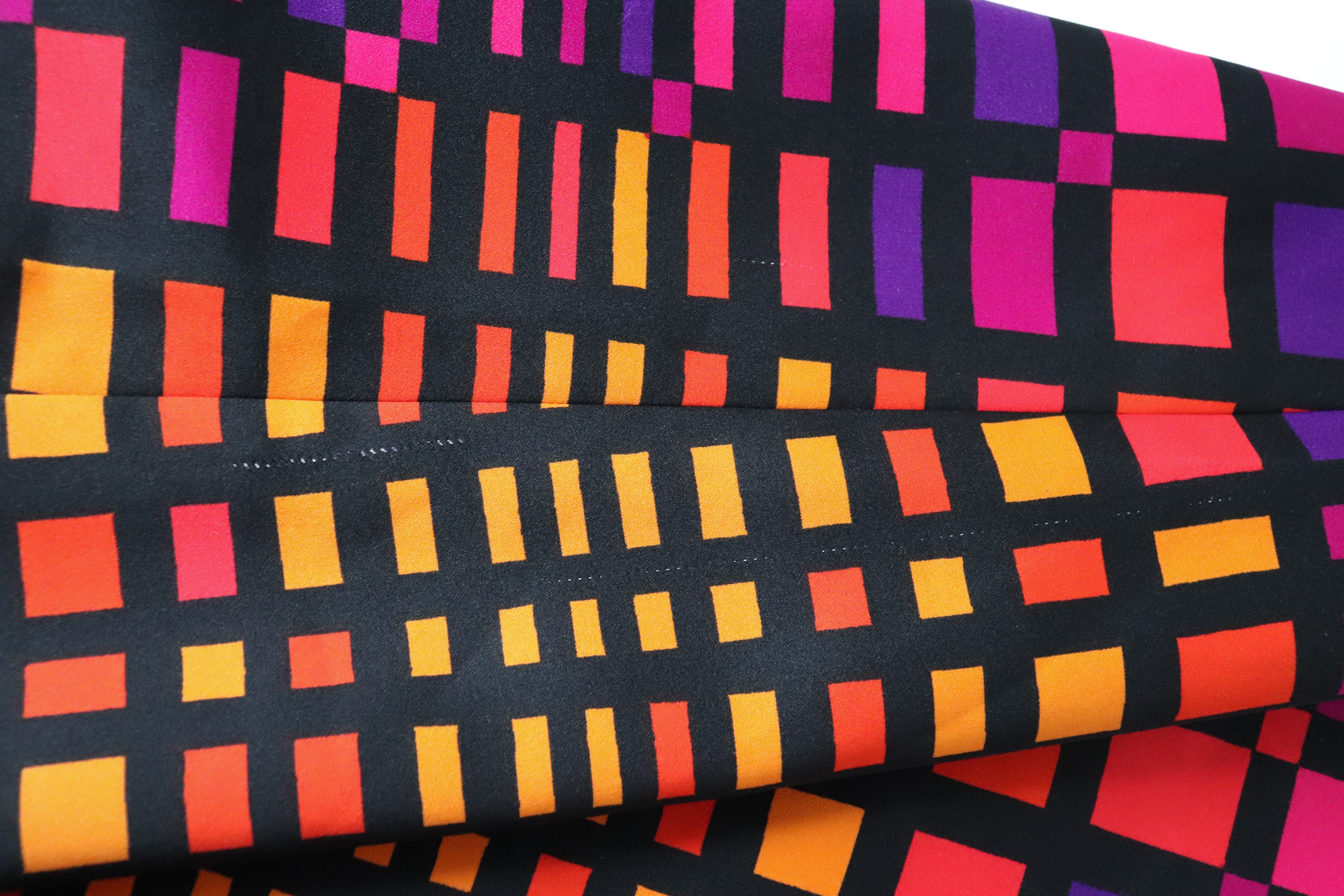 Colour Block Maxi Skirt - Vintage 1970s - Multicolours - XXXS - UK 4