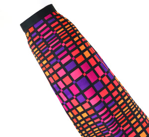 Colour Block Maxi Skirt - Vintage 1970s - Multicolours - XXXS - UK 4