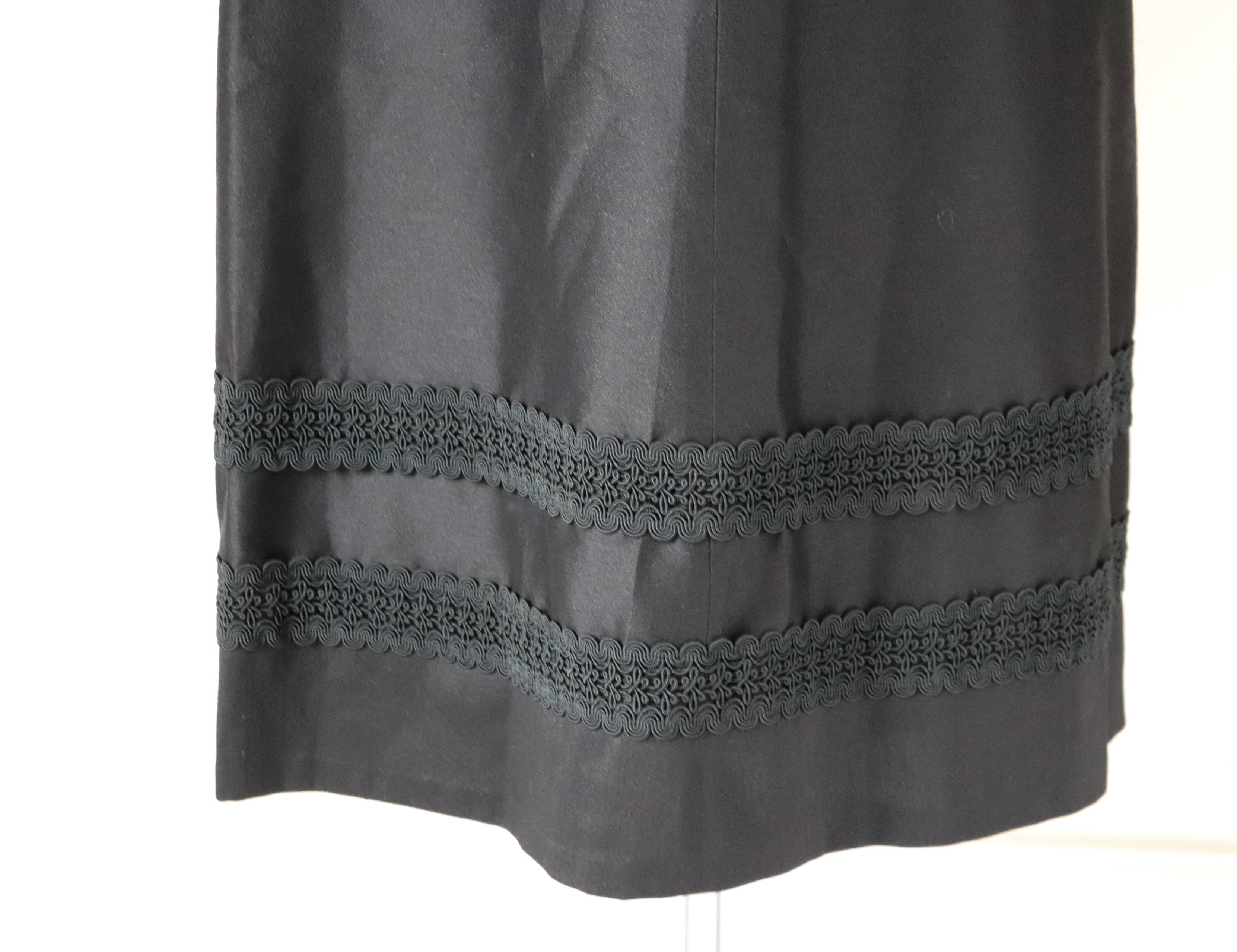 Vintage Black Long Tyrol Skirt - Maxi - XXS / UK 6