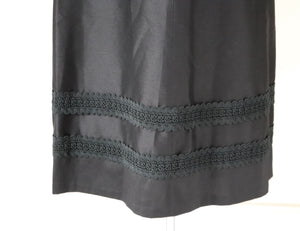 Vintage Black Long Tyrol Skirt - Maxi - XXS / UK 6