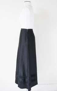 Vintage Black Long Tyrol Skirt - Maxi - XXS / UK 6