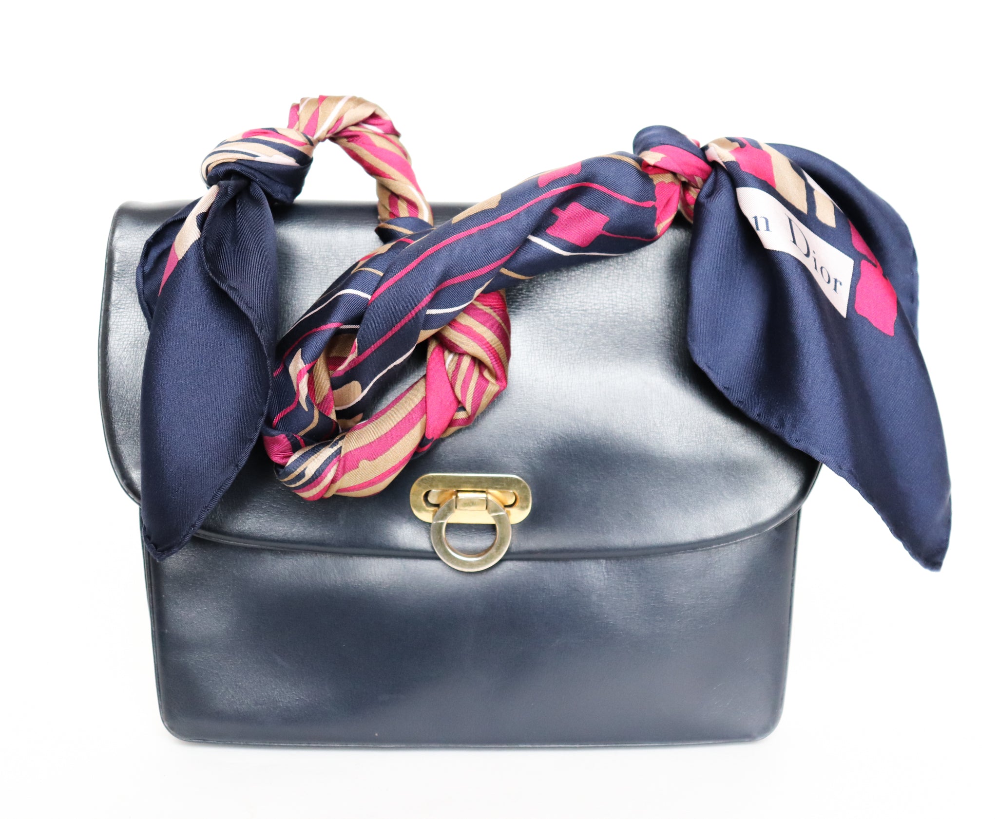 Vintage Bag Vintage Christian Dior Silk Scarf Strap Upcycled