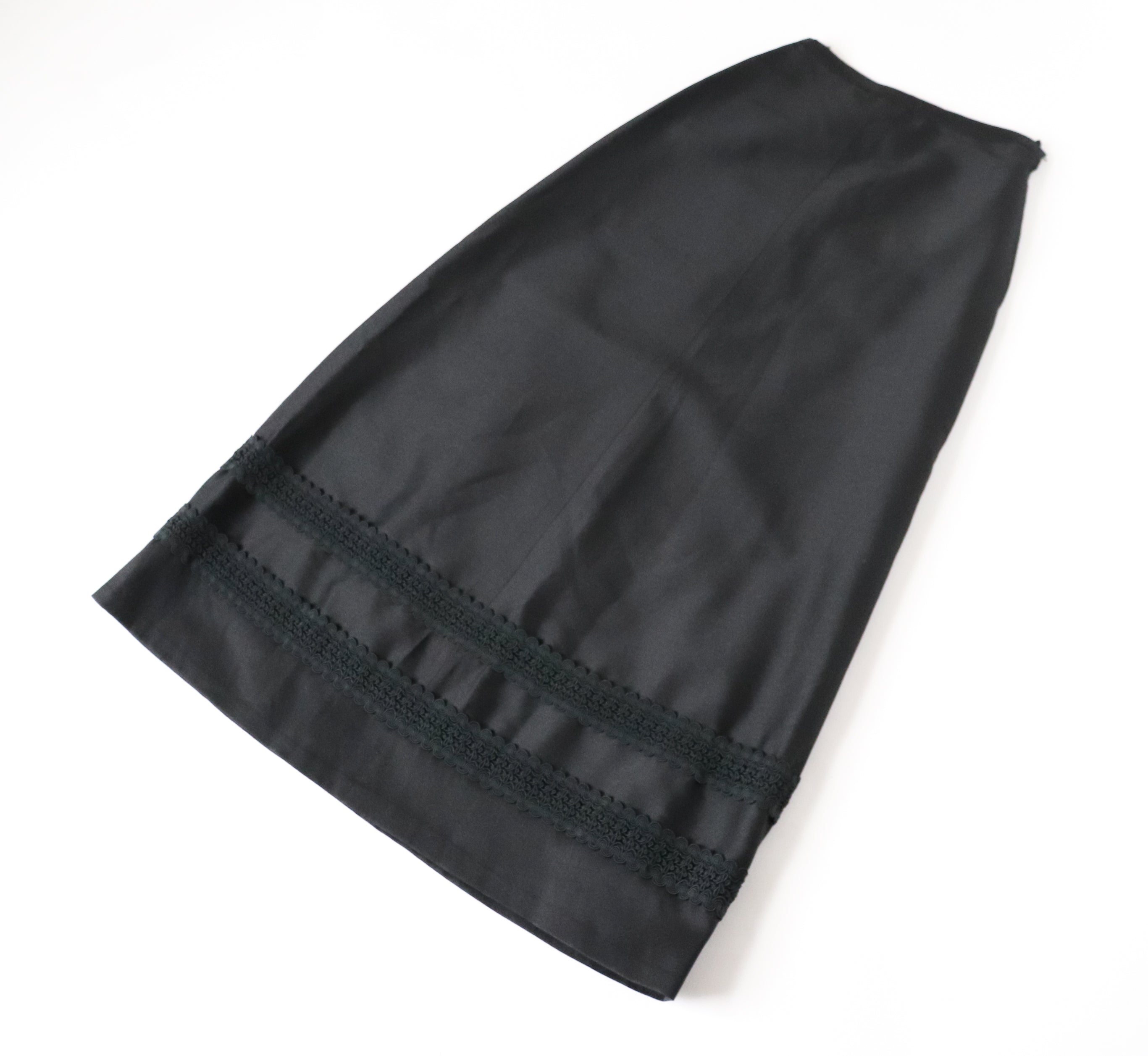 Vintage Black Long Tyrol Skirt - Maxi - XXS / UK 6