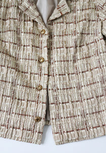 1960s Gold / Cream Jacket - Vintage - S / UK 10
