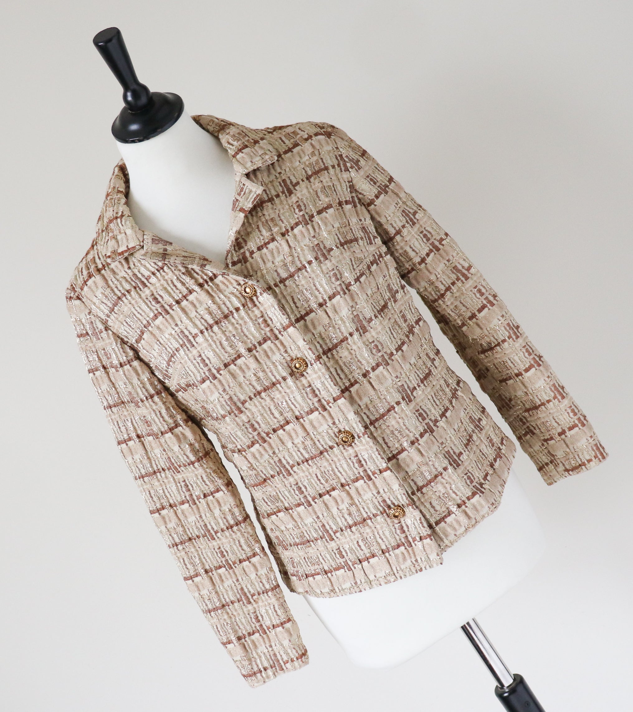 1960s Gold / Cream Jacket - Vintage - S / UK 10