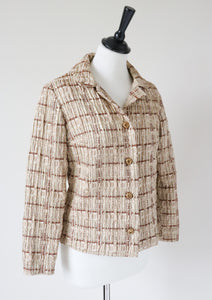 1960s Gold / Cream Jacket - Vintage - S / UK 10