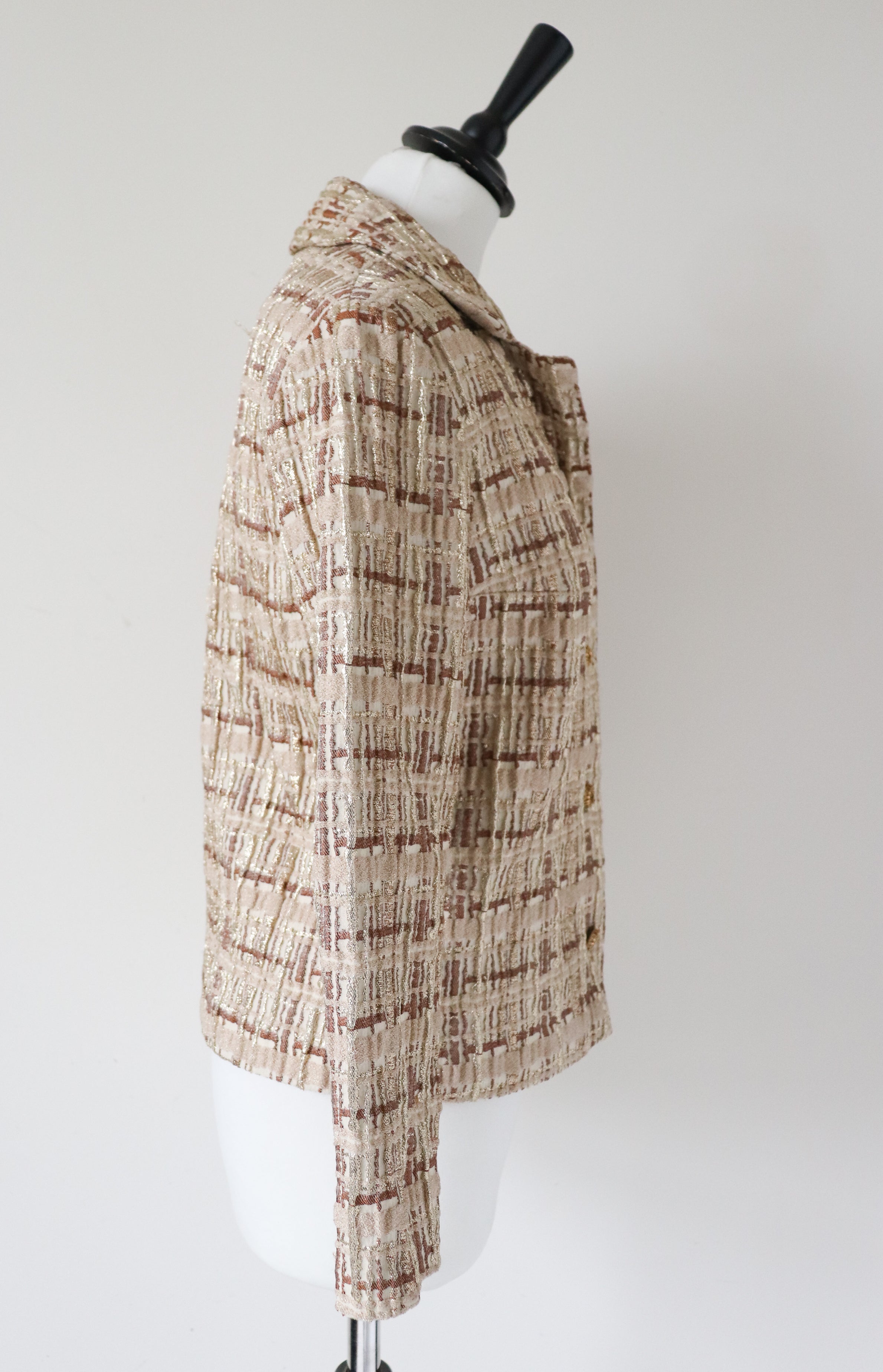 1960s Gold / Cream Jacket - Vintage - S / UK 10