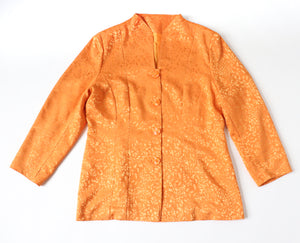 Collarless Orange Light Jacket - Evening - L / UK 14