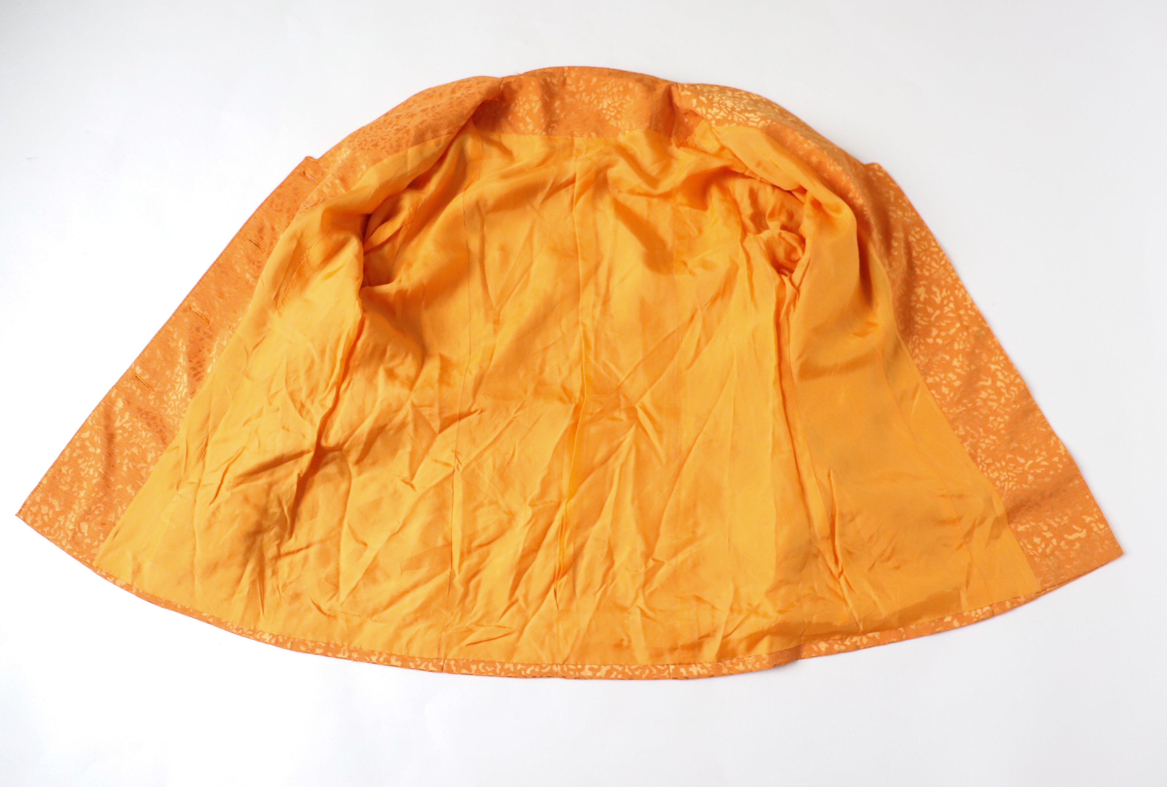 Collarless Orange Light Jacket - Evening - L / UK 14