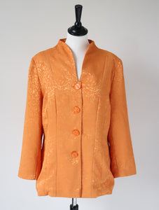 Collarless Orange Light Jacket - Evening - L / UK 14