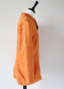 Collarless Orange Light Jacket - Evening - L / UK 14