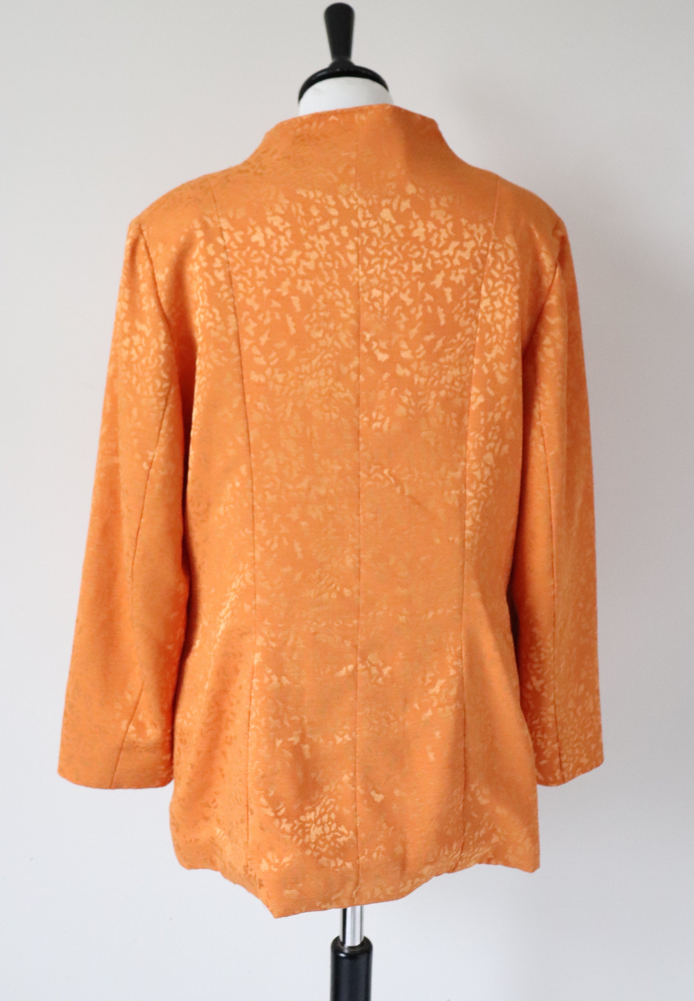 Collarless Orange Light Jacket - Evening - L / UK 14