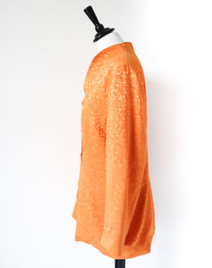 Collarless Orange Light Jacket - Evening - L / UK 14