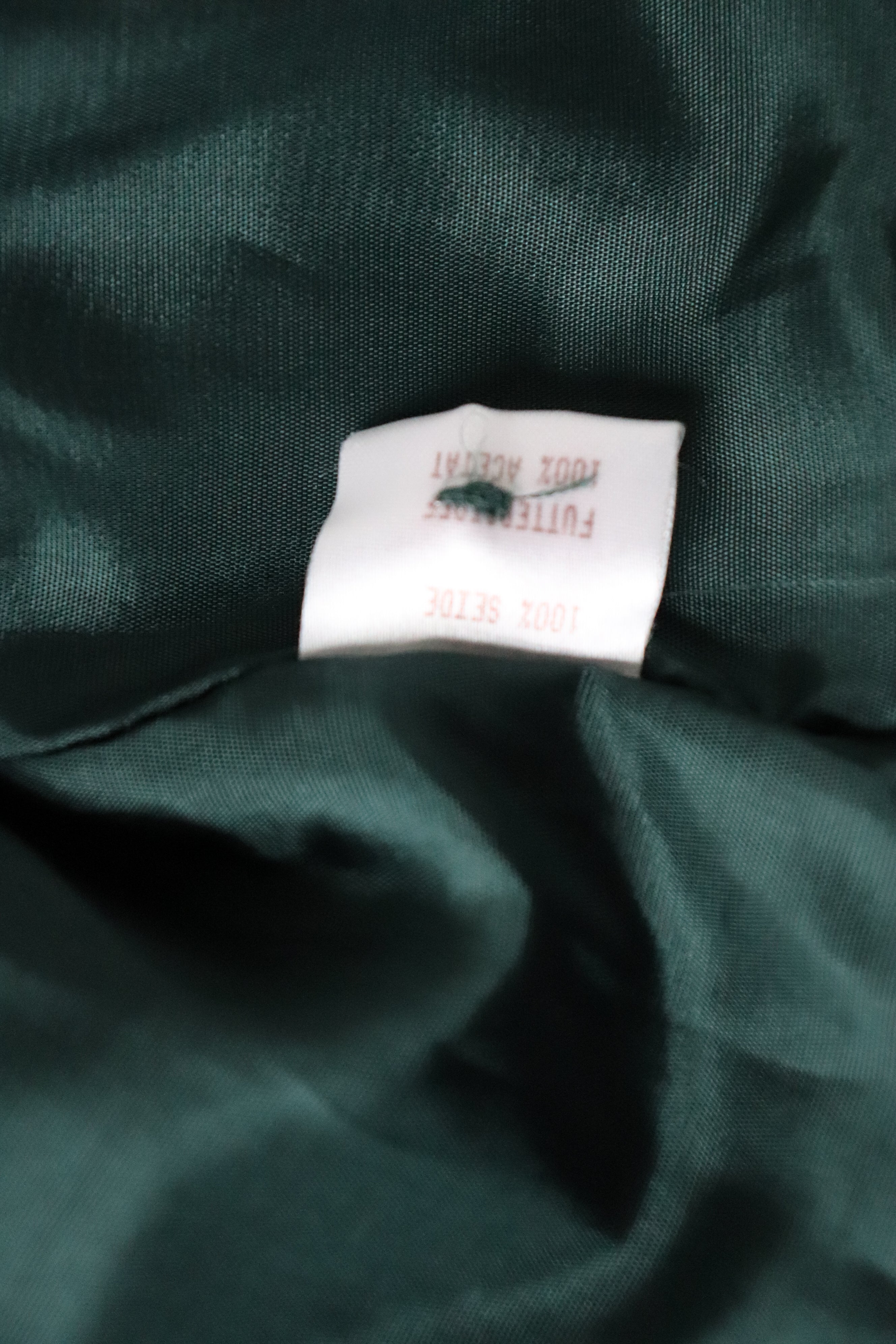 Tyrol Taffeta Silk Green Blouse - 1980s Vintage - Long Sleeves - M / L - UK 12 / 14