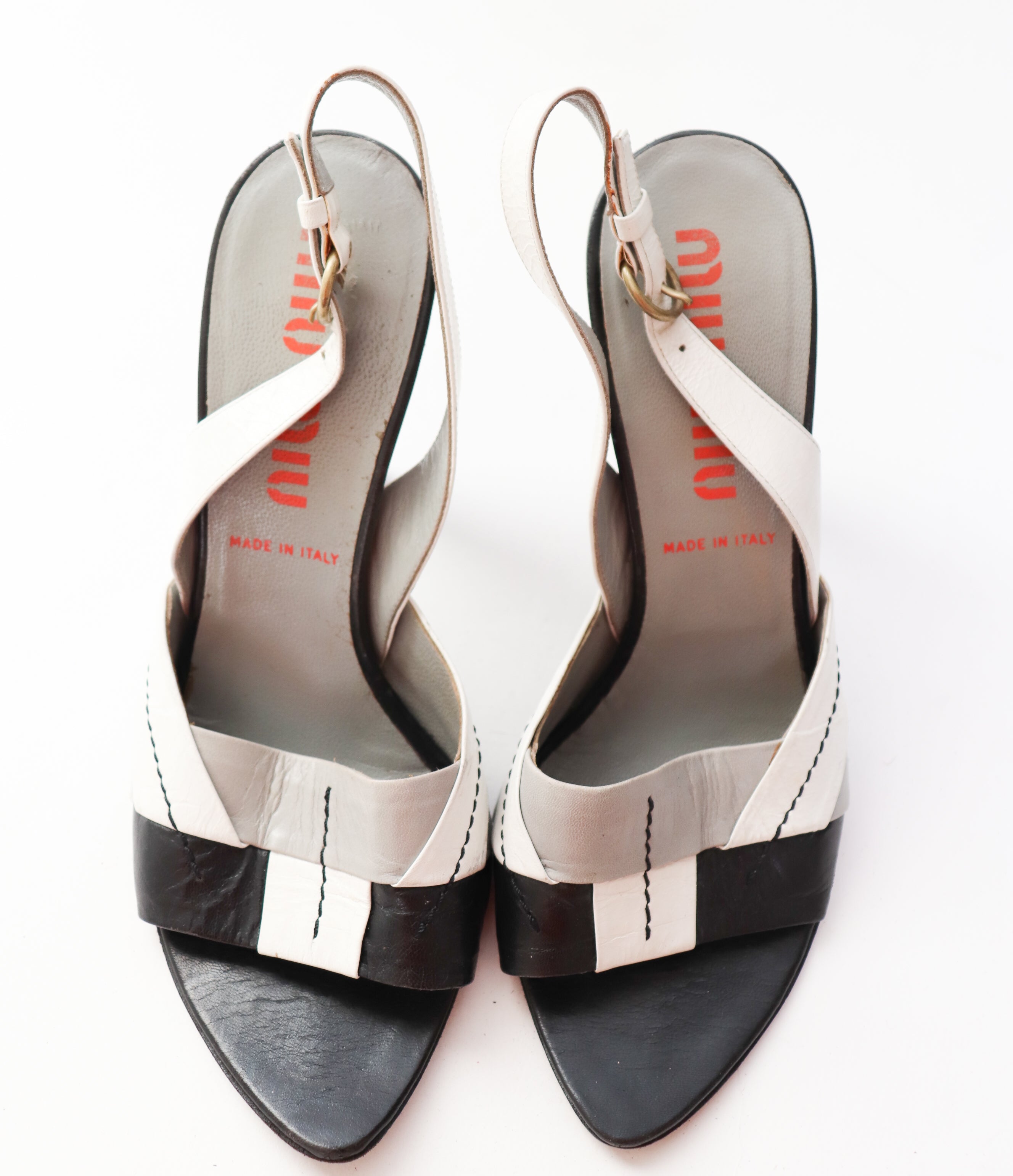 Miu Miu Strappy Sandals - High Heel Shoes - Leather - 40/ UK 7