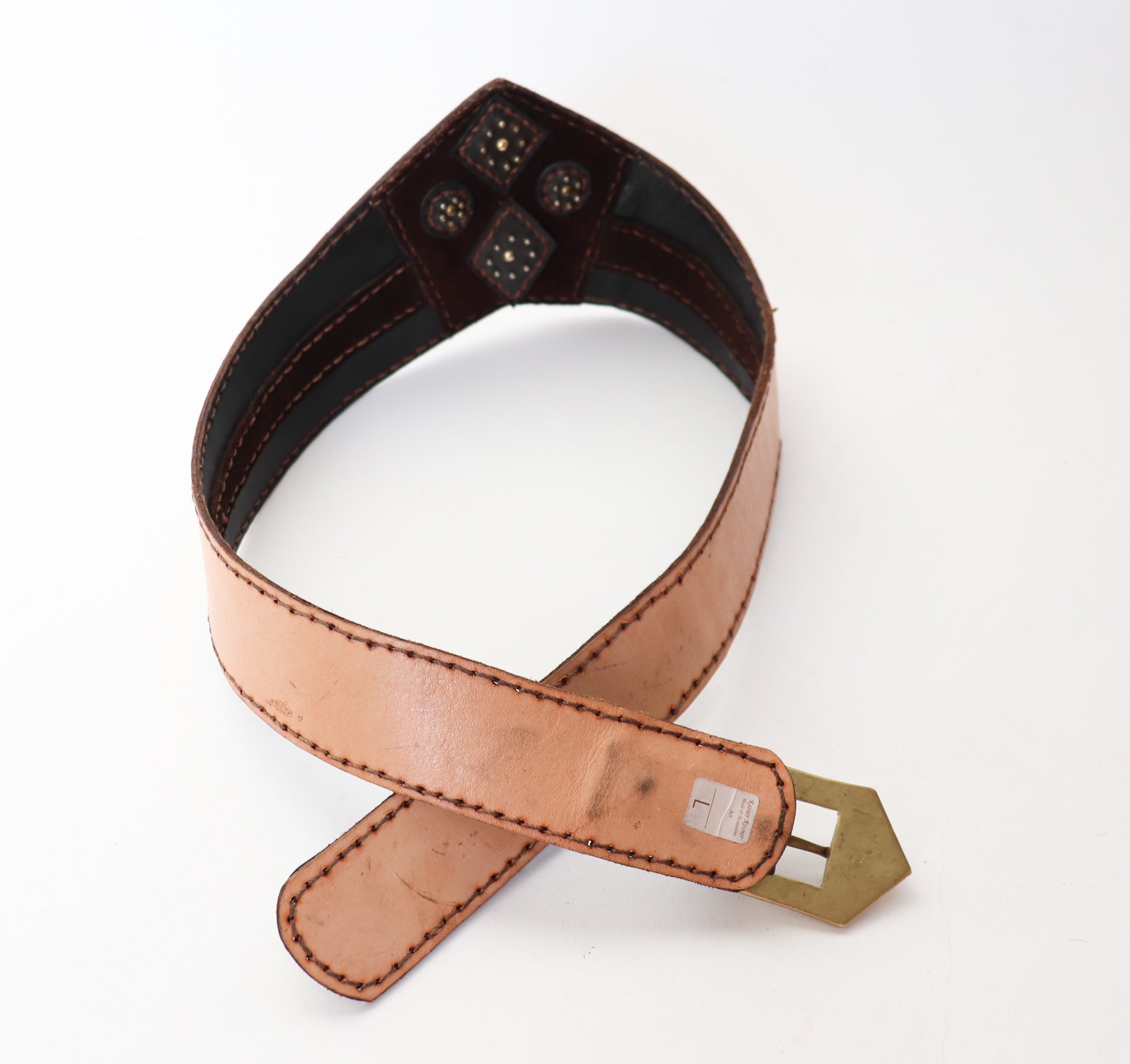Rainer Rosner Vintage Corset Belt - 1980s - Brown Suede Leather - Wide - Medium