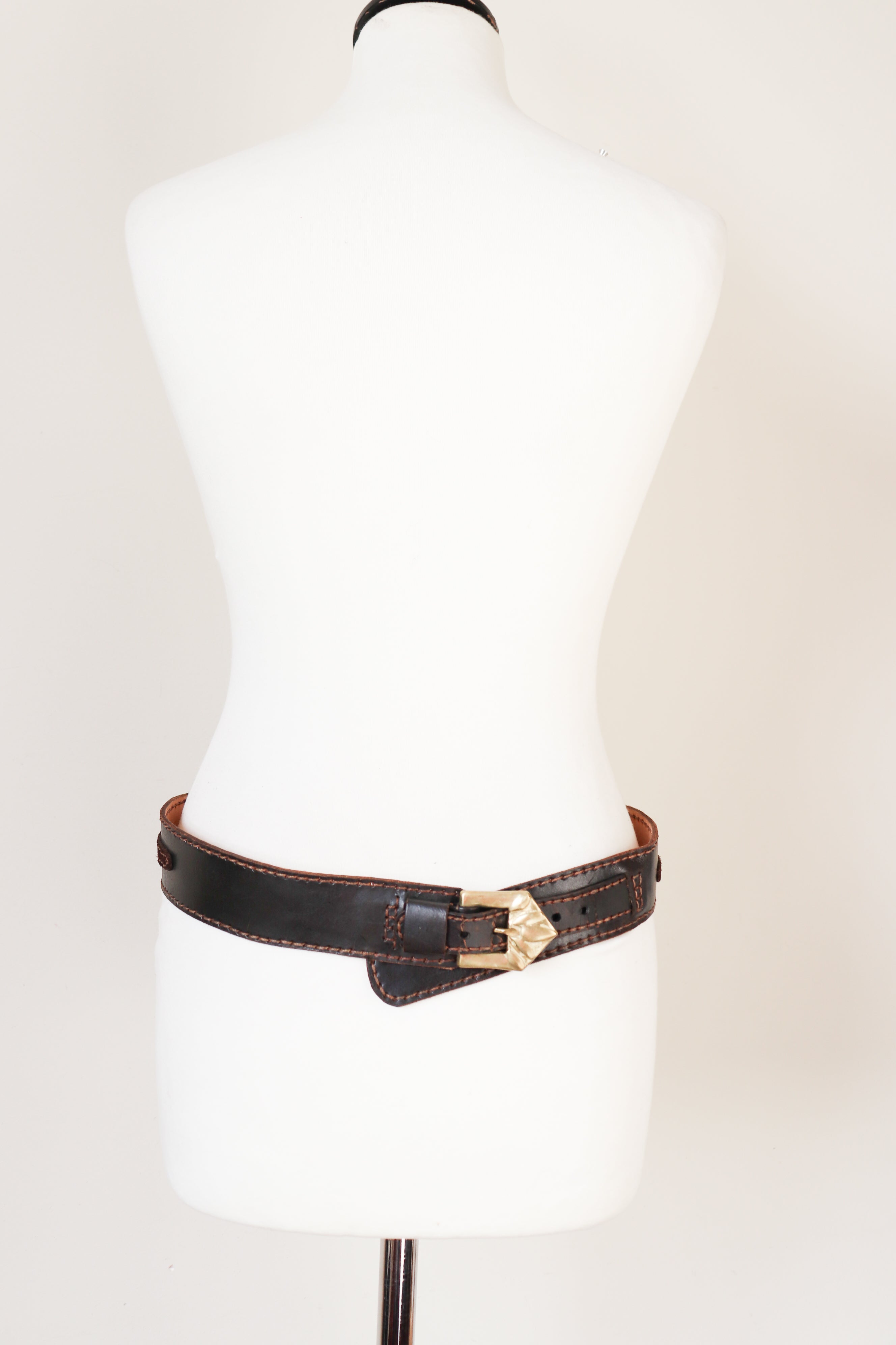 Rainer Rosner Vintage Corset Belt - 1980s - Brown Suede Leather - Wide  - Medium