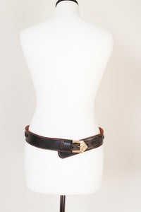 Rainer Rosner Vintage Corset Belt - 1980s - Brown Suede Leather - Wide - Medium