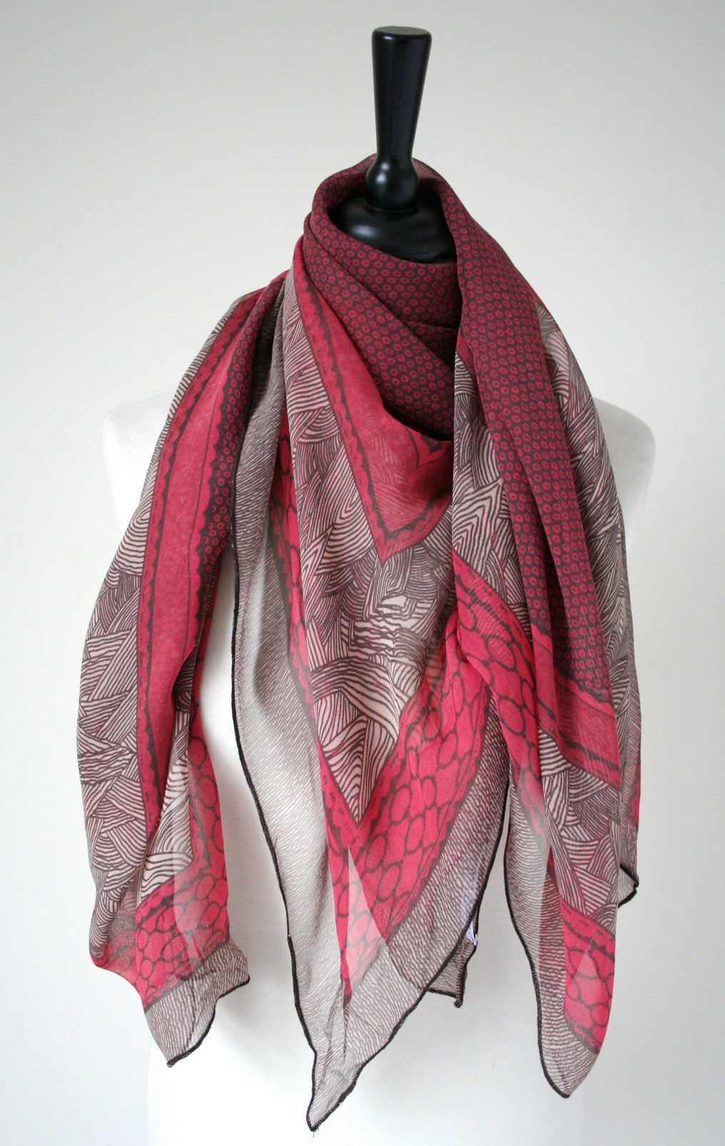 Raffaela D'Angelo chiffon silk shawl - Large