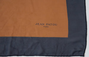 Jean Patou Vintage Chiffon Silk Scarf - Red / Blue Multicolours / Fruits - LARGE