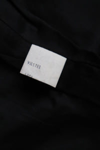 Karen Collarless Suit Jacket - Woven Wool - Black Spotted - XS / S - UK 8 / 10