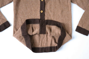 Peruvian Alpaca Wool Cardigan - Brown - Long / Straight - M / UK 12