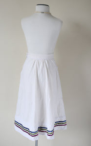 Vintage Prairie / Peasant Skirt - Cream Flannel Fabric - XXXS UK 4 / 6