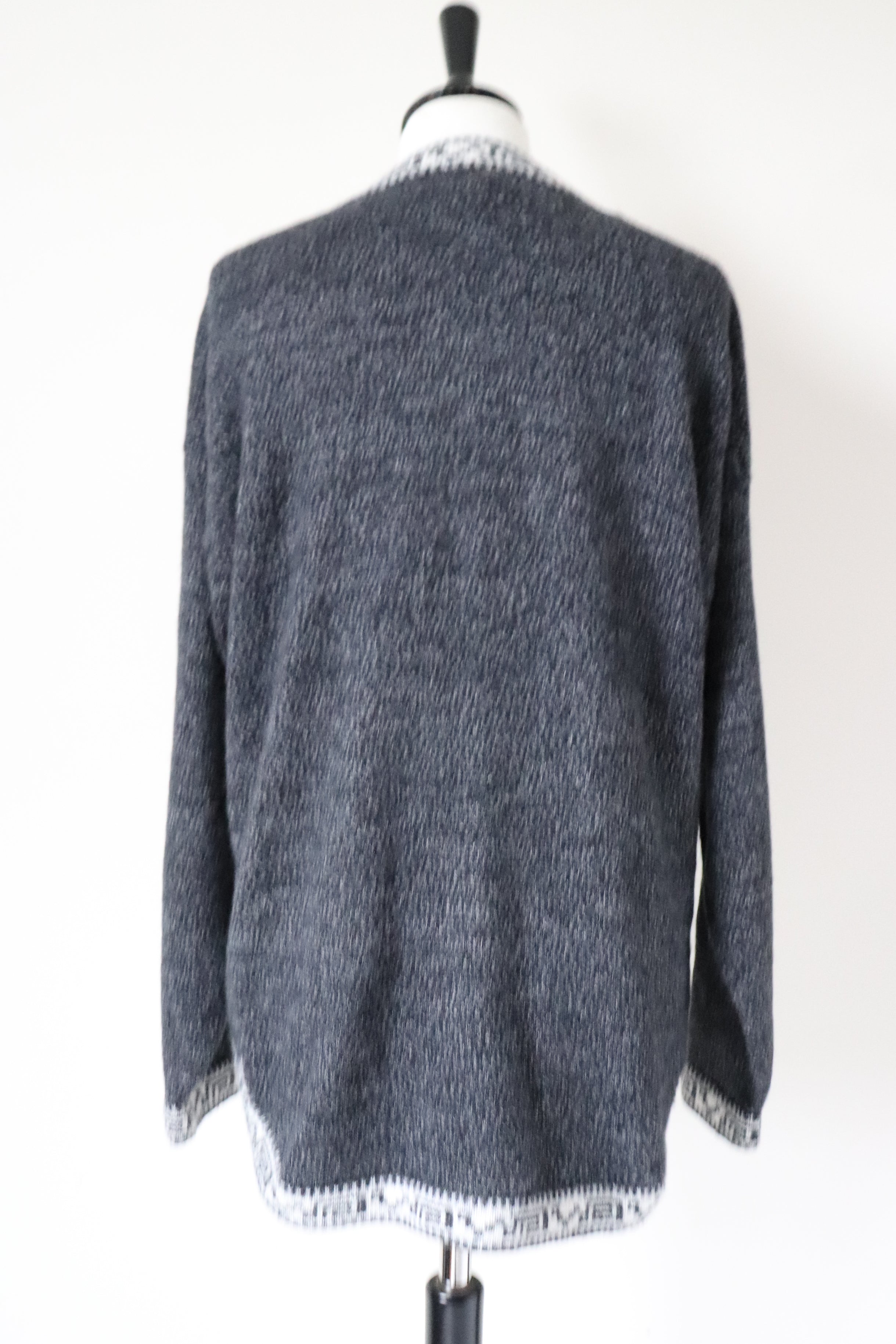 Landscape Alpaca Wool Jumper - Grey - Peruvian  L / UK 14