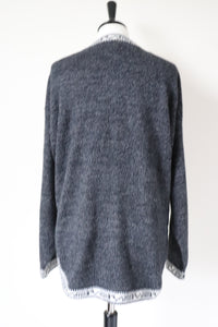 Landscape Alpaca Wool Jumper - Grey - Peruvian  L / UK 14