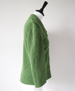 1960s Knitted Cardigan - Vintage Top - Green - M /  UK 12