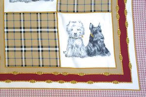 Two Terriers - Vintage polyester scarf