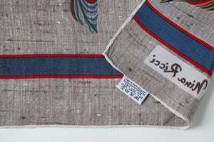 Nina Ricci Vintage Silk Scarf  -  Trompe L'oeil Fabric Print - LARGE