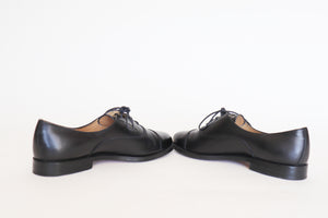 ELGG 1847 Lace Up Black Leather Shoes - Size 5 F (Fit  NARROW UK 5  or 4.5)