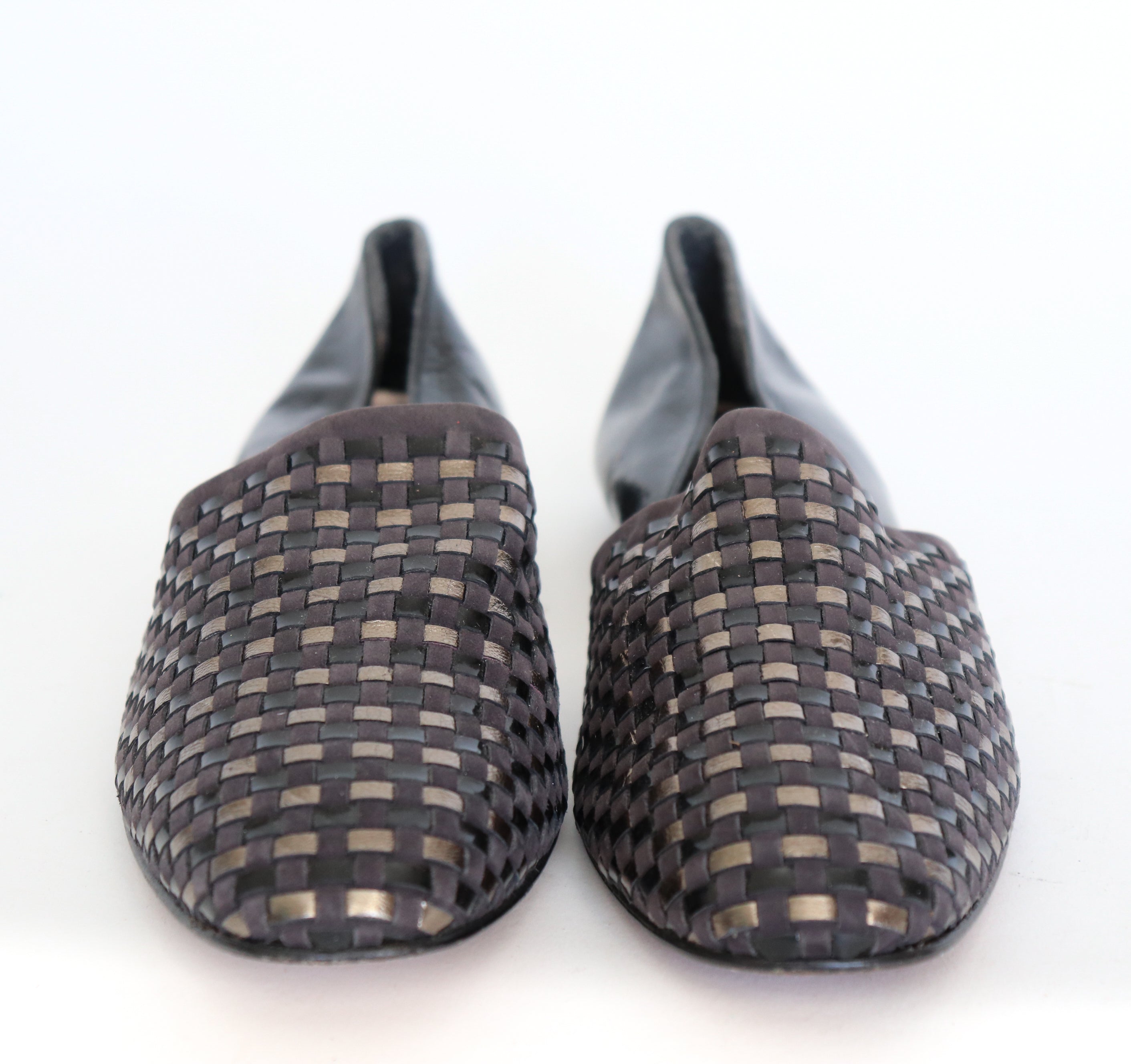 Vintage Woven Leather Flat Shoes - Giulio Dallera - Label 40 ( Fit  39 / UK 6 )