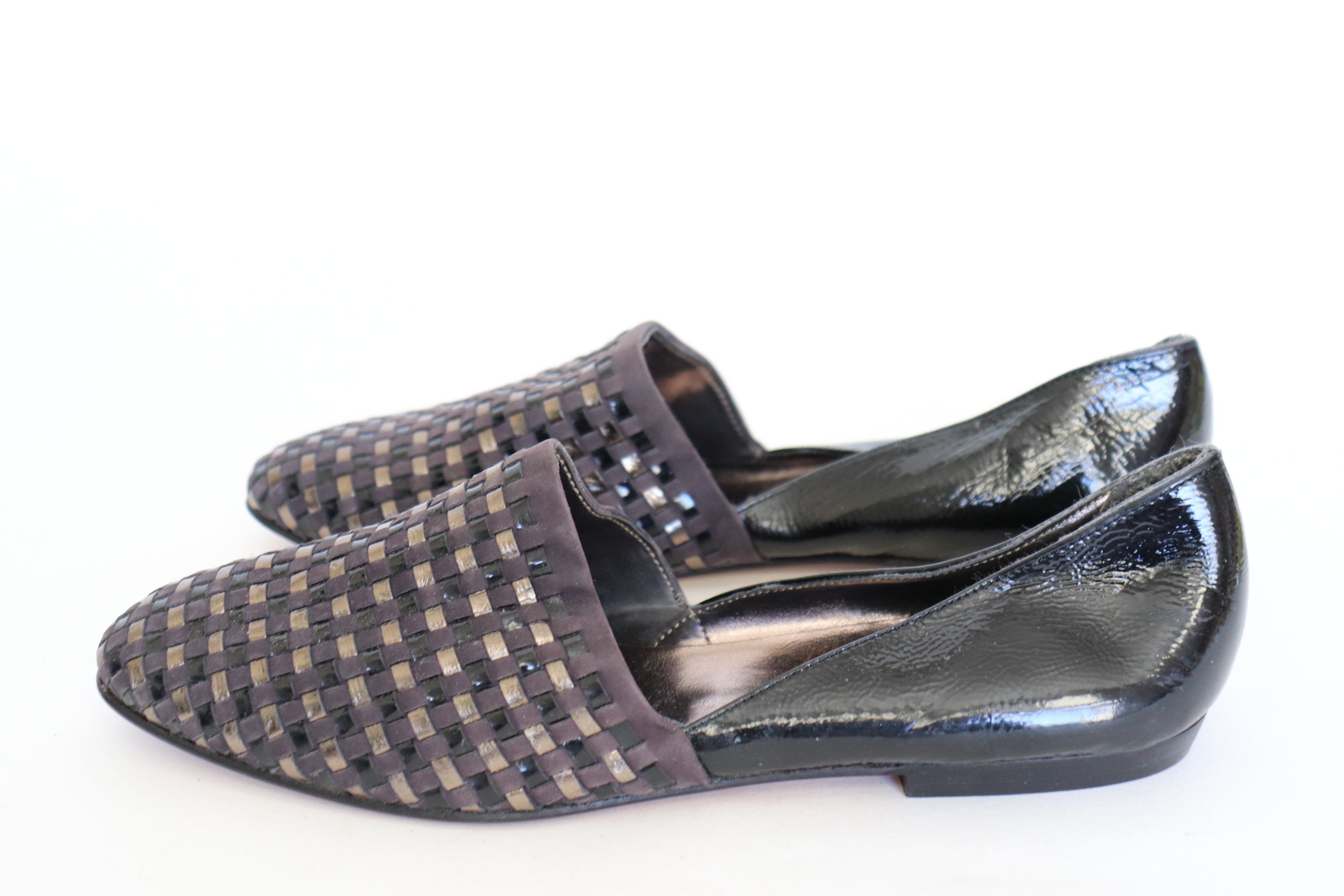 Vintage Woven Leather Flat Shoes - Giulio Dallera - Label 40 ( Fit  39 / UK 6 )