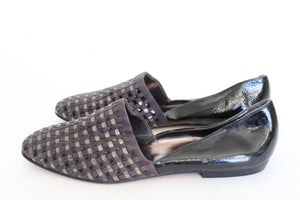 Vintage Woven Leather Flat Shoes - Giulio Dallera - Label 40 ( Fit  39 / UK 6 )