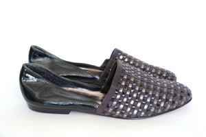 Vintage Woven Leather Flat Shoes - Giulio Dallera - Label 40 ( Fit  39 / UK 6 )