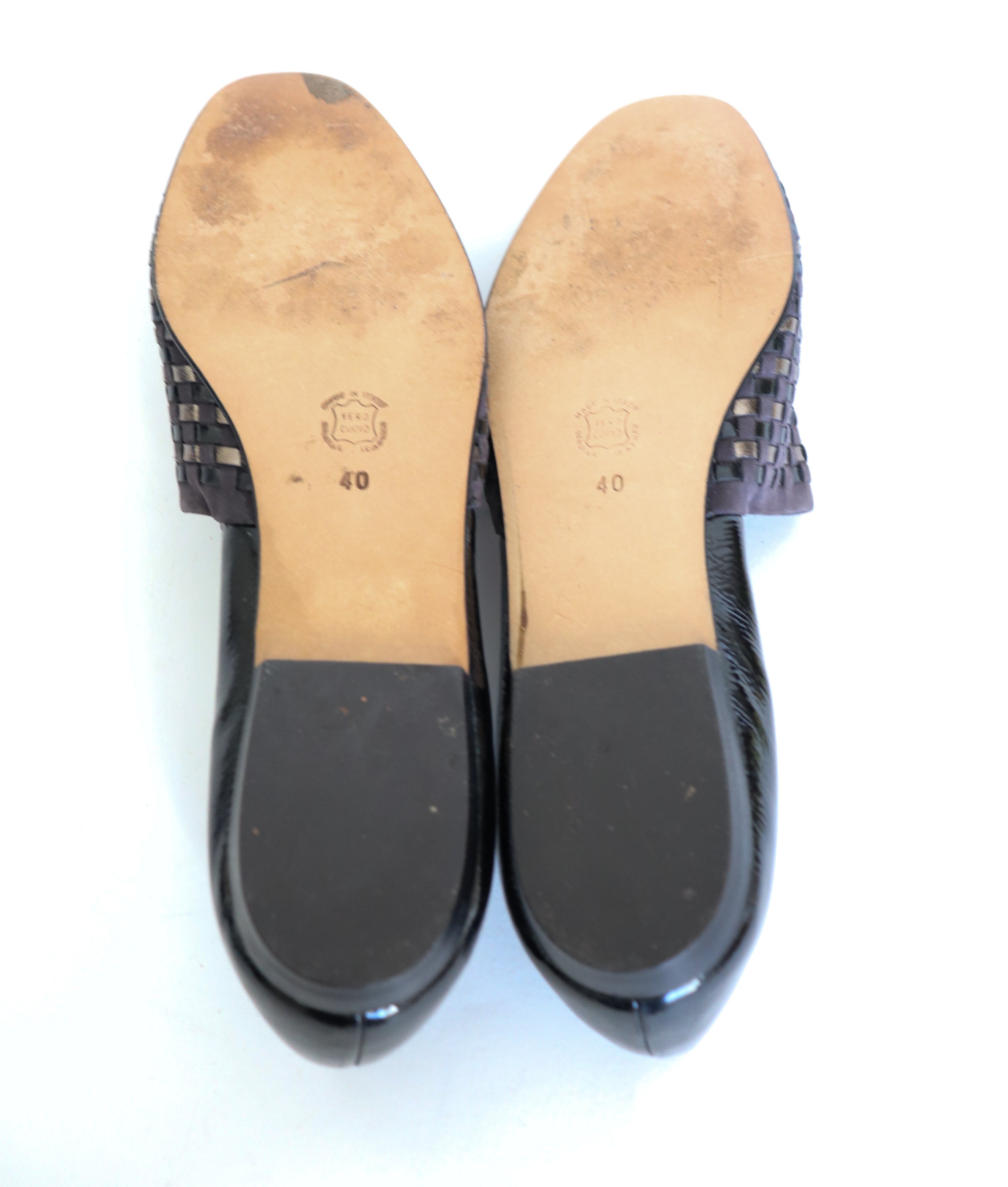 Vintage Woven Leather Flat Shoes -  Giulio Dallera - Label 40 ( Fit  39 / UK 6 )