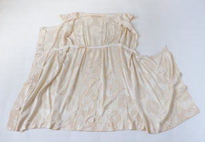 Ivory Cream Vintage Silk Wrap Dress - S / UK 10