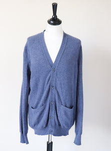 Eric Bompard 100% Cashmere Cardigan - Air Force Blue - S / M - Fit UK 10 / 12